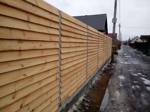Деревянный забор елочка 150 метров фото в Старой Купавне